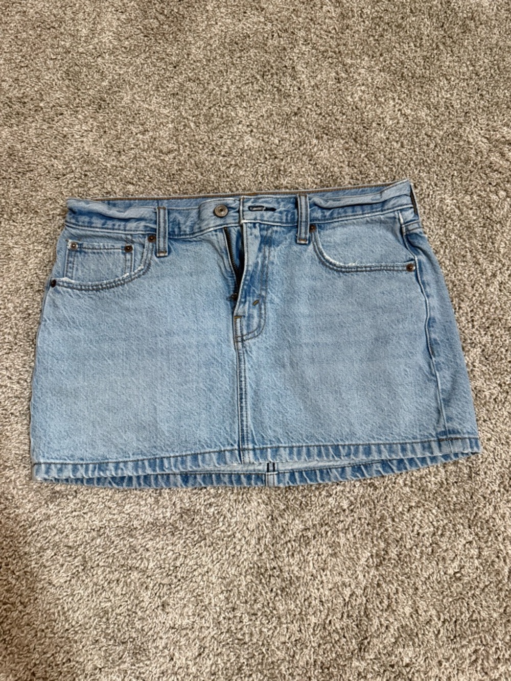 Abercrombie & Fitch Light Blue Denim Mini Skirt
